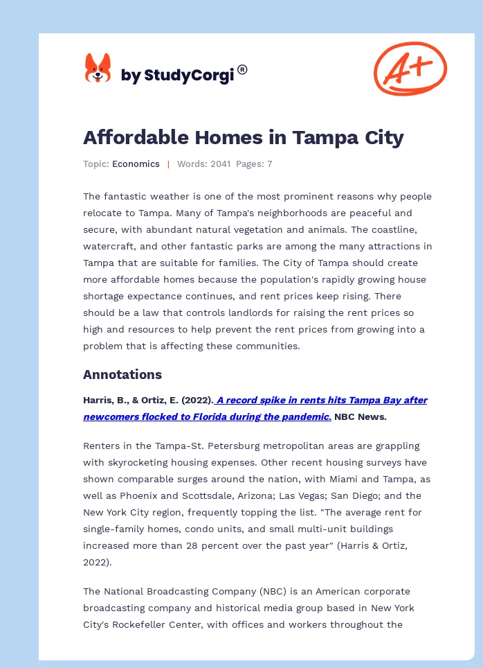 Affordable Homes in Tampa City. Page 1