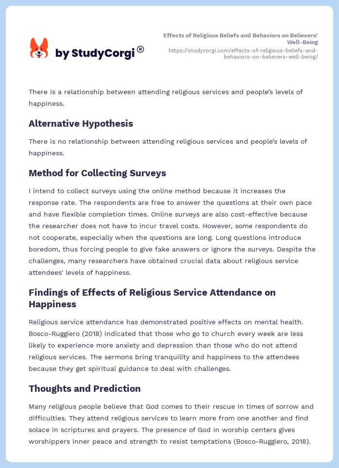 Effects of Religious Beliefs and Behaviors on Believers’ Well-Being. Page 2