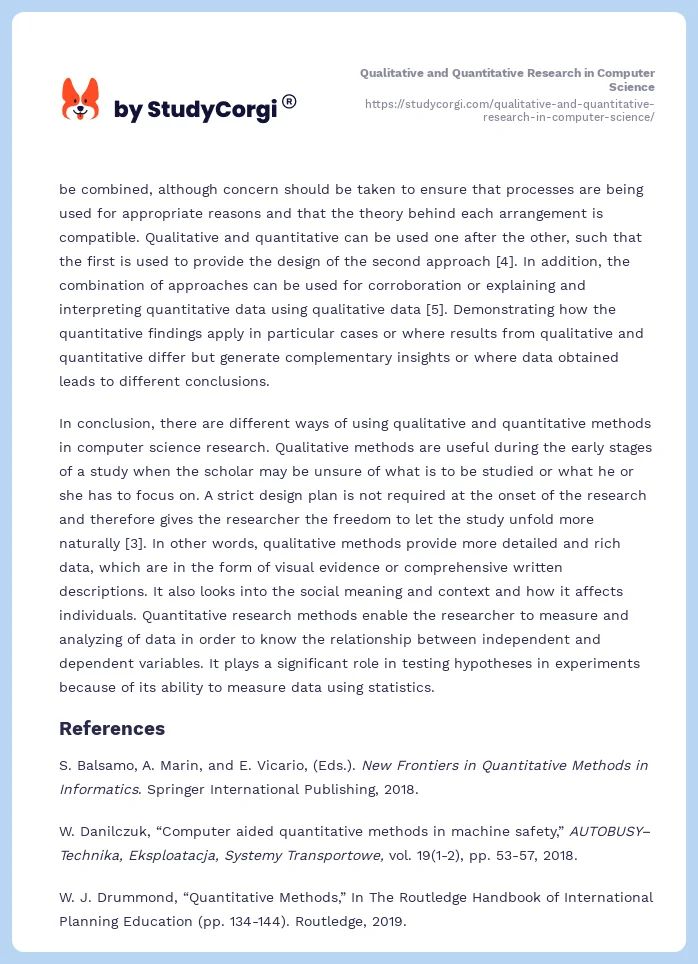 Qualitative and Quantitative Research in Computer Science. Page 2