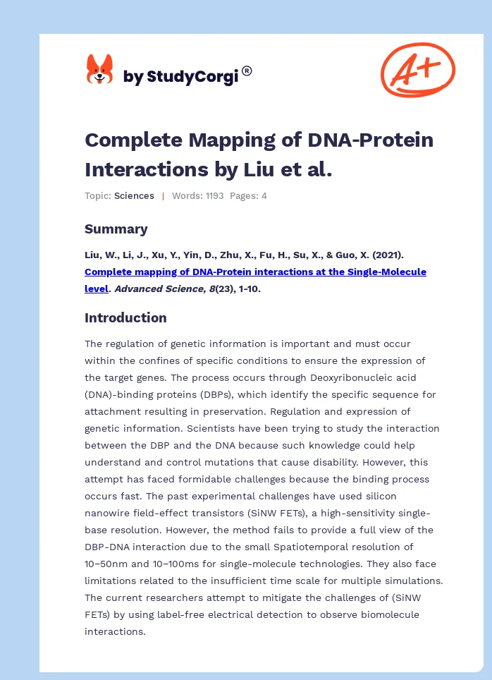 Complete Mapping of DNA‐Protein Interactions by Liu et al.. Page 1