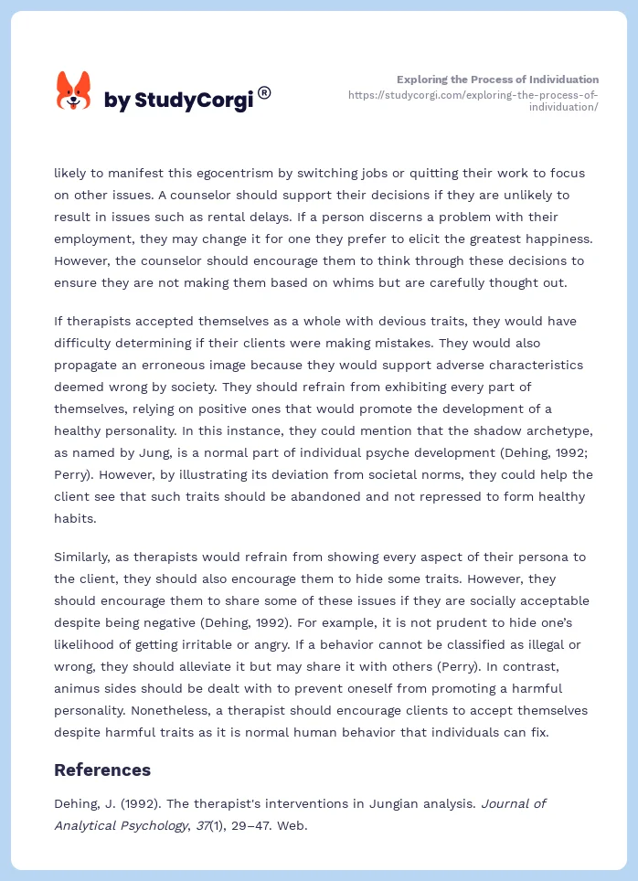 Exploring the Process of Individuation. Page 2