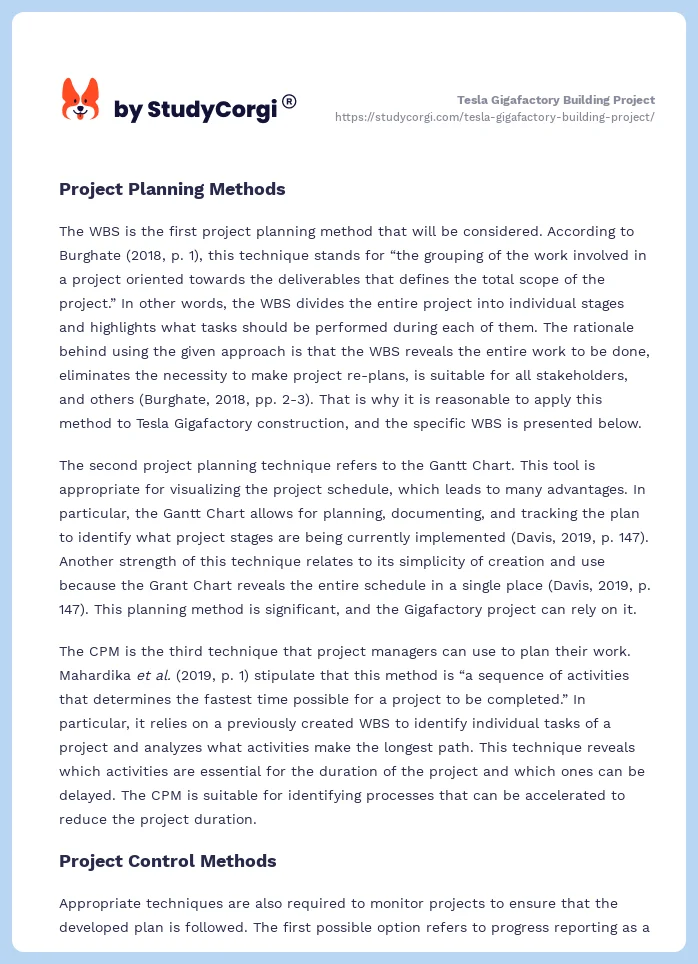 Tesla Gigafactory Building Project. Page 2