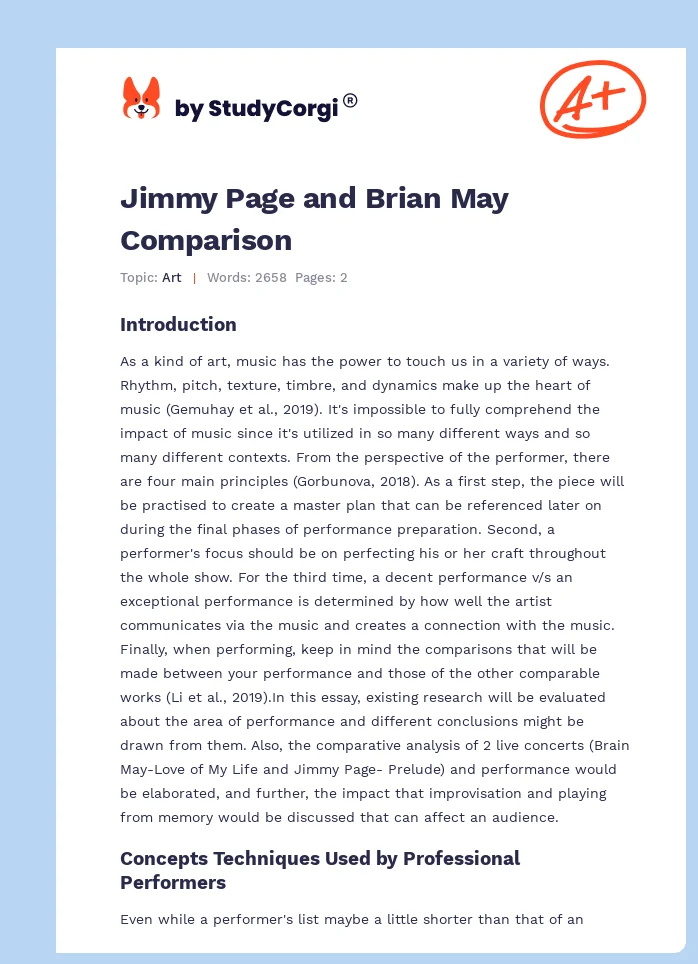 Jimmy Page and Brian May Comparison. Page 1