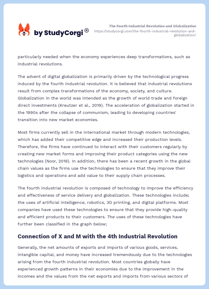 The Fourth Industrial Revolution and Globalization. Page 2