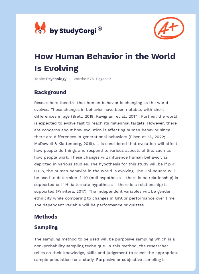 How Human Behavior in the World Is Evolving. Page 1