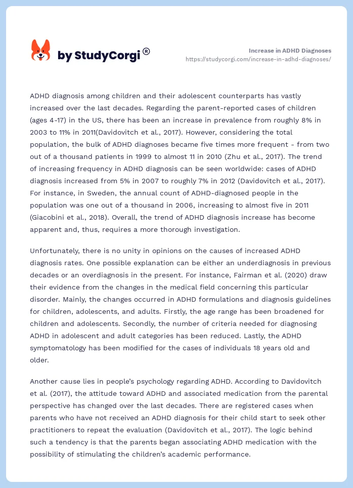 Increase in ADHD Diagnoses. Page 2