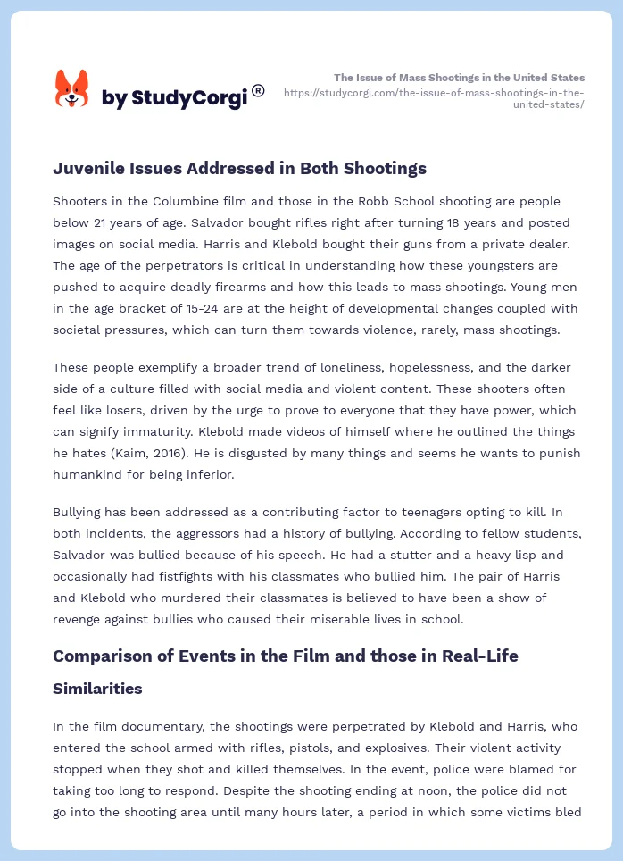 The Issue of Mass Shootings in the United States. Page 2