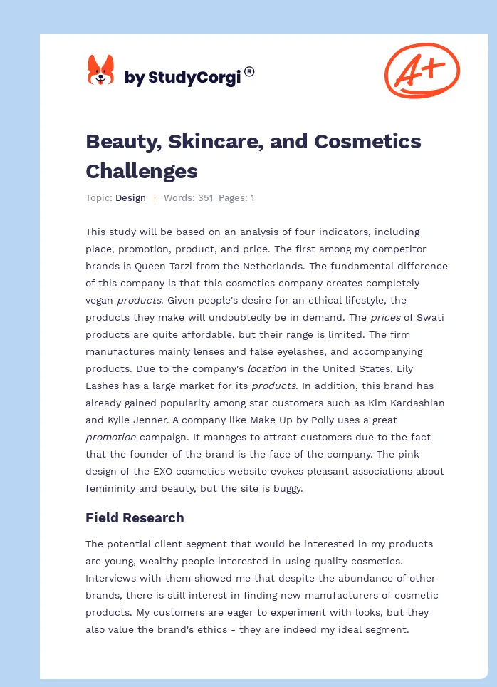 Beauty, Skincare, and Cosmetics Challenges. Page 1