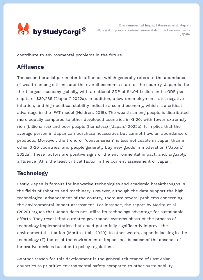 Environmental Impact Assessment: Japan. Page 2