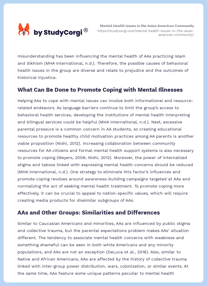 Mental Health Issues in the Asian American Community. Page 2