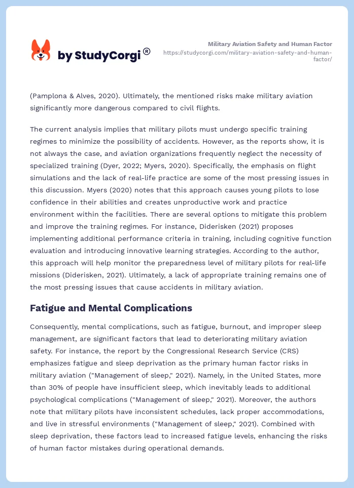 Military Aviation Safety and Human Factor. Page 2