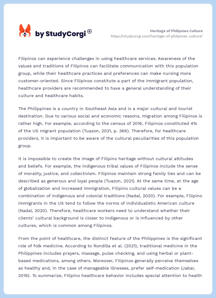 Heritage of Philipines Culture. Page 2