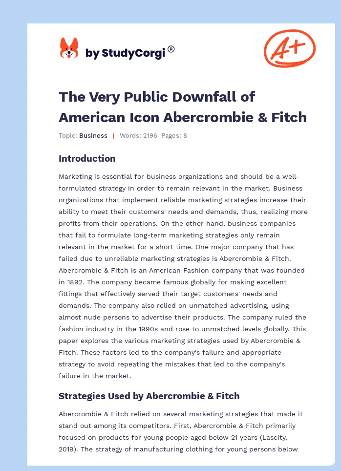 The Very Public Downfall of American Icon Abercrombie & Fitch. Page 1