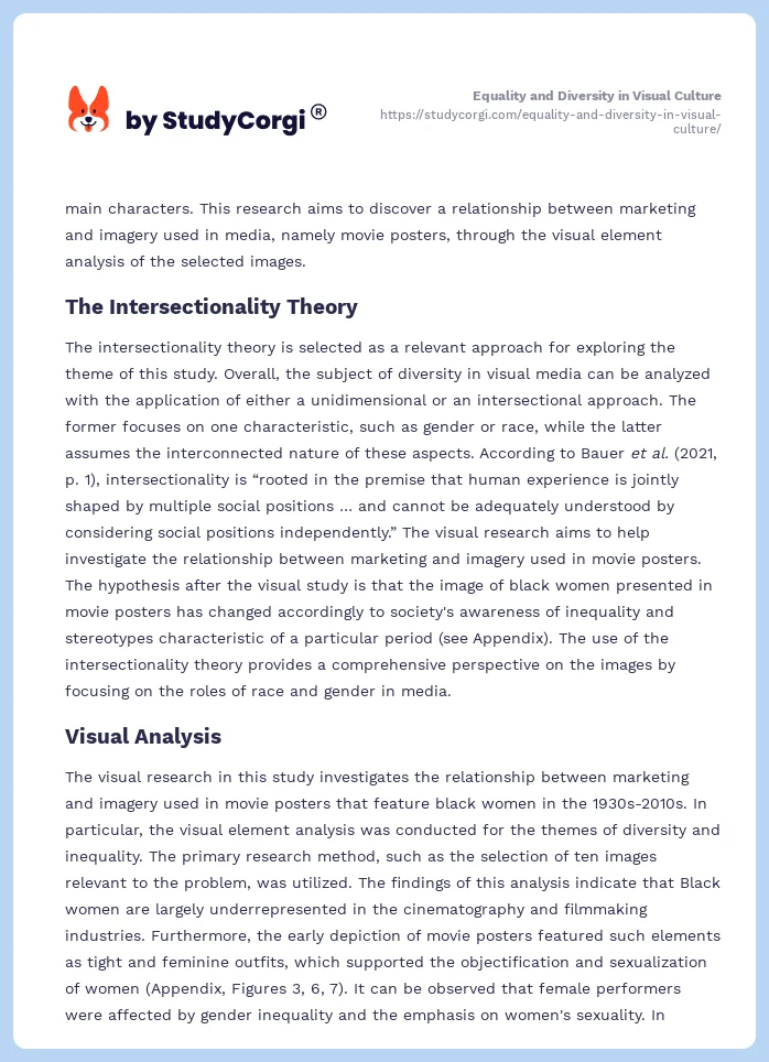 Equality and Diversity in Visual Culture. Page 2