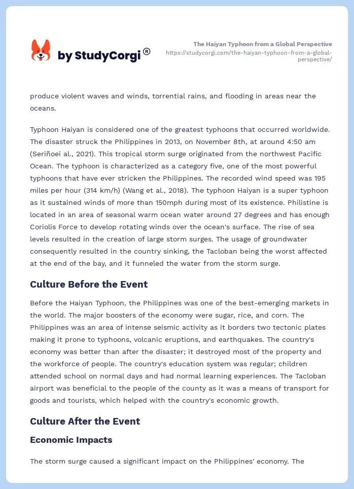 The Haiyan Typhoon from a Global Perspective. Page 2