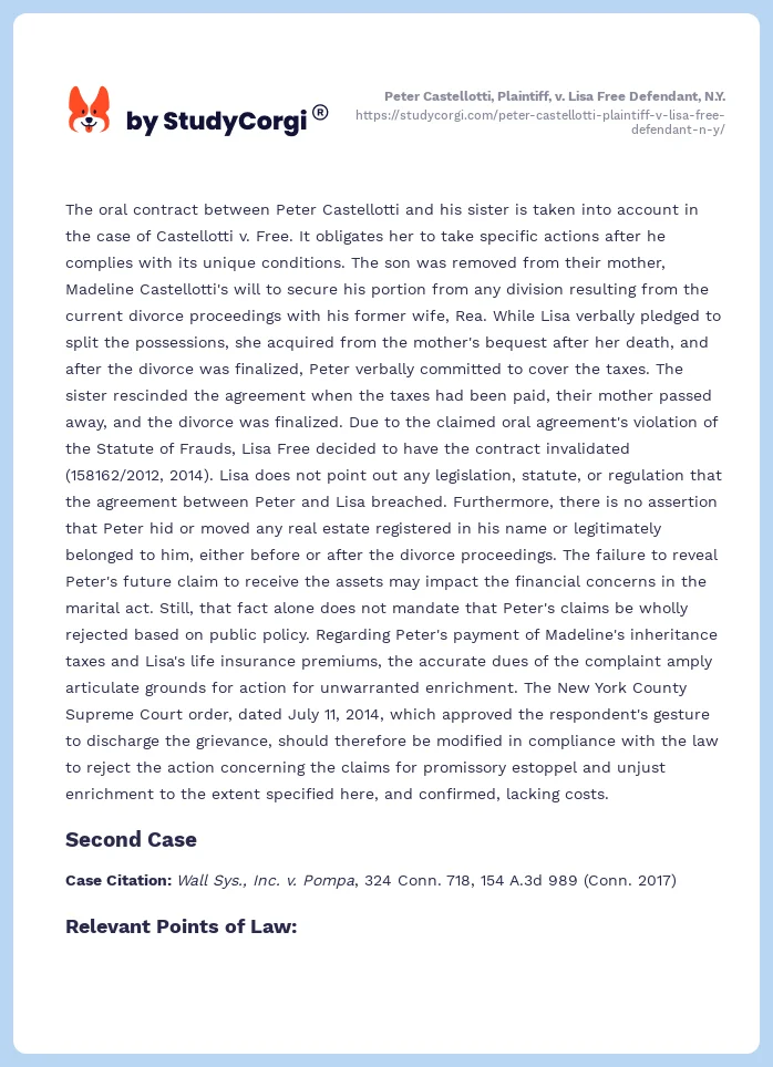 Peter Castellotti, Plaintiff, v. Lisa Free Defendant, N.Y.. Page 2