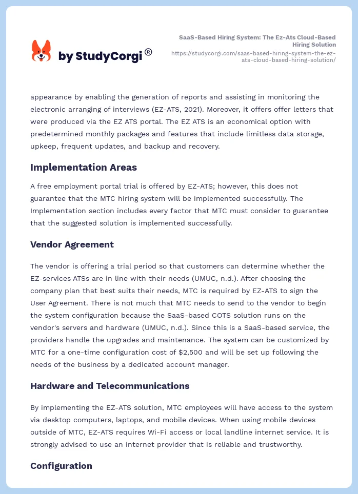 SaaS-Based Hiring System: The Ez-Ats Cloud-Based Hiring Solution. Page 2