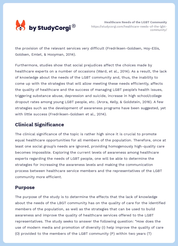 Healthcare Needs of the LGBT Community. Page 2