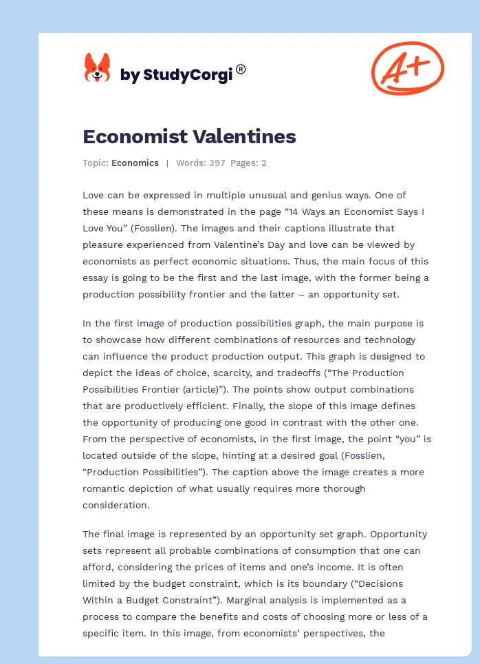 Economist Valentines. Page 1
