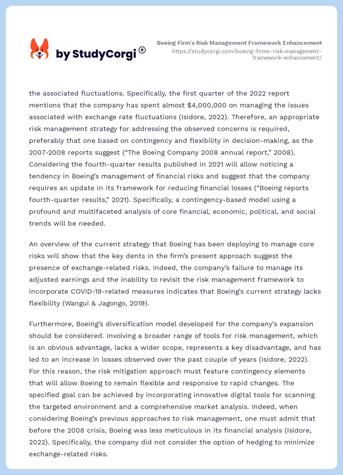 Boeing Firm's Risk Management Framework Enhancement. Page 2