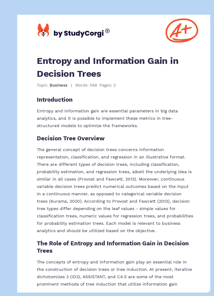 Entropy and Information Gain in Decision Trees. Page 1