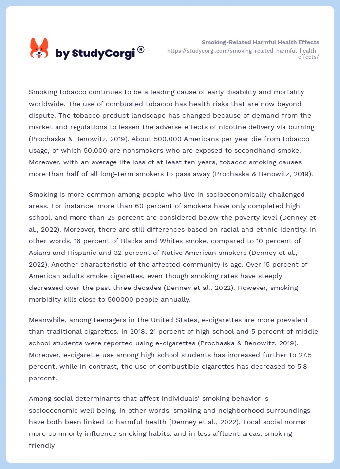 Smoking-Related Harmful Health Effects. Page 2