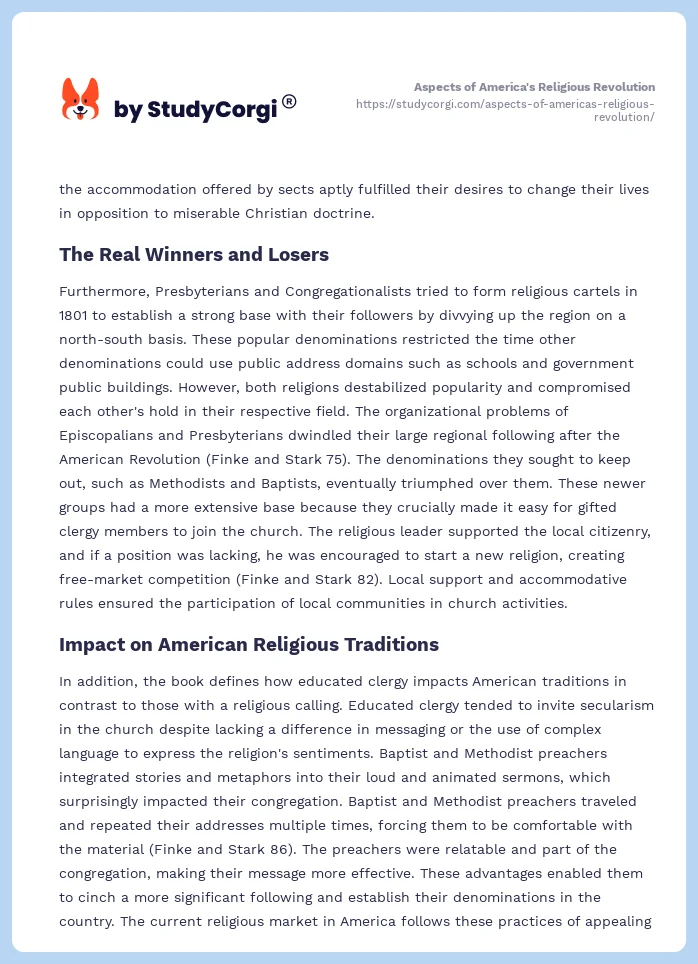 Aspects of America's Religious Revolution. Page 2