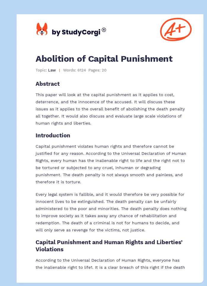 Abolition of Capital Punishment. Page 1