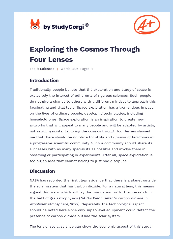 Exploring the Cosmos Through Four Lenses. Page 1
