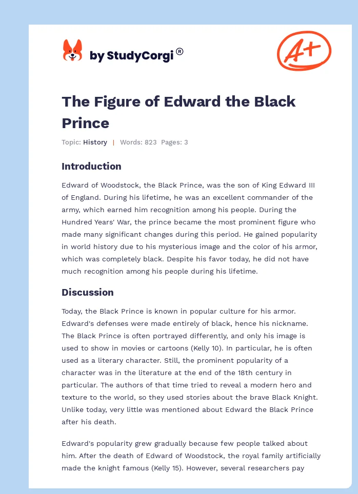 The Figure of Edward the Black Prince. Page 1
