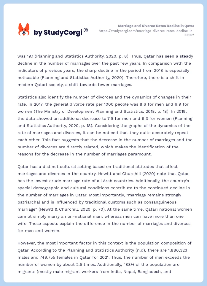 Marriage and Divorce Rates Decline in Qatar. Page 2