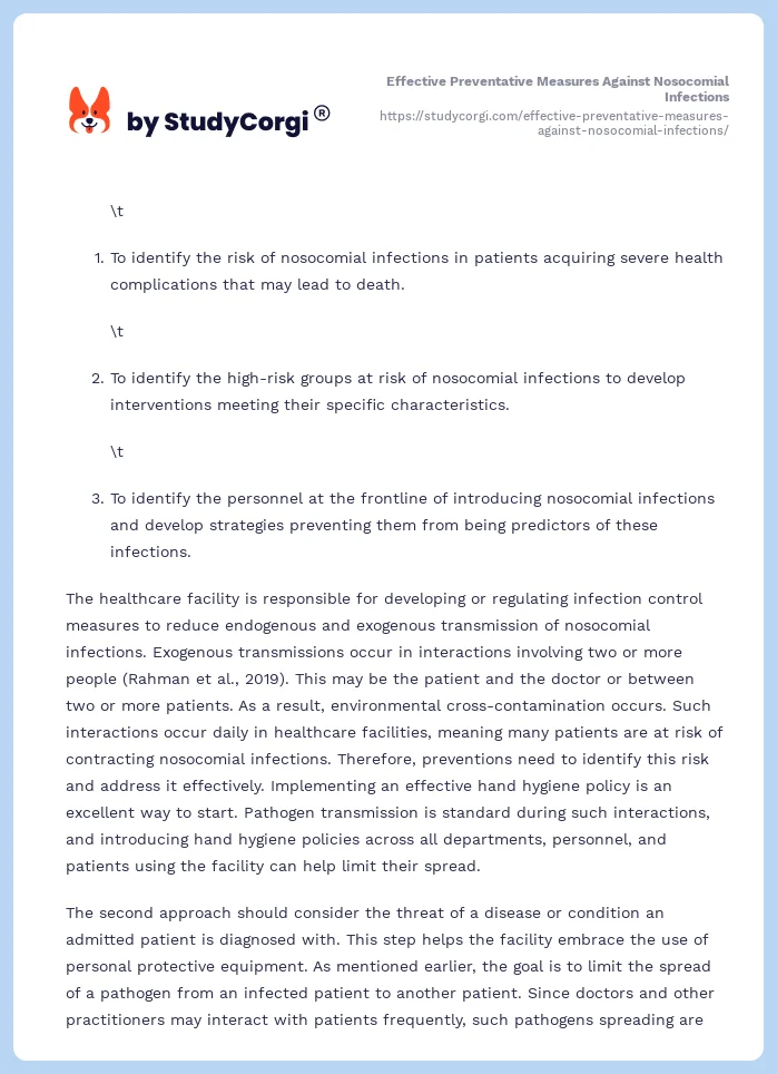 Effective Preventative Measures Against Nosocomial Infections. Page 2