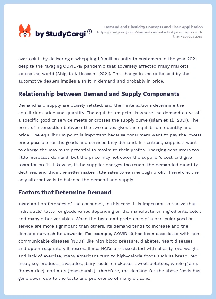 Demand and Elasticity Concepts and Their Application. Page 2