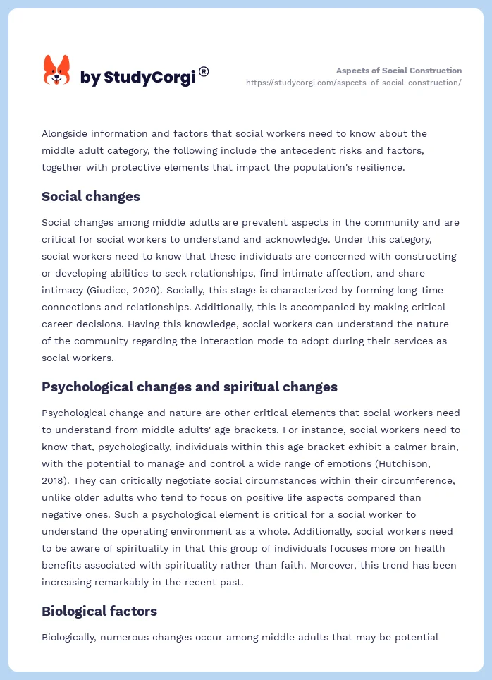 Aspects of Social Construction. Page 2