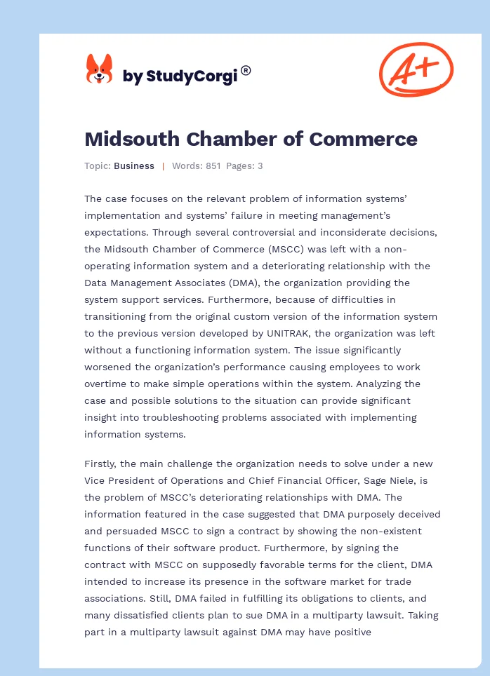 Midsouth Chamber of Commerce. Page 1