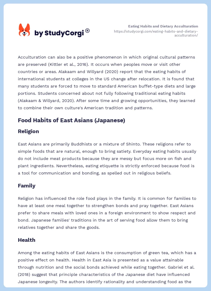 Eating Habits and Dietary Acculturation. Page 2