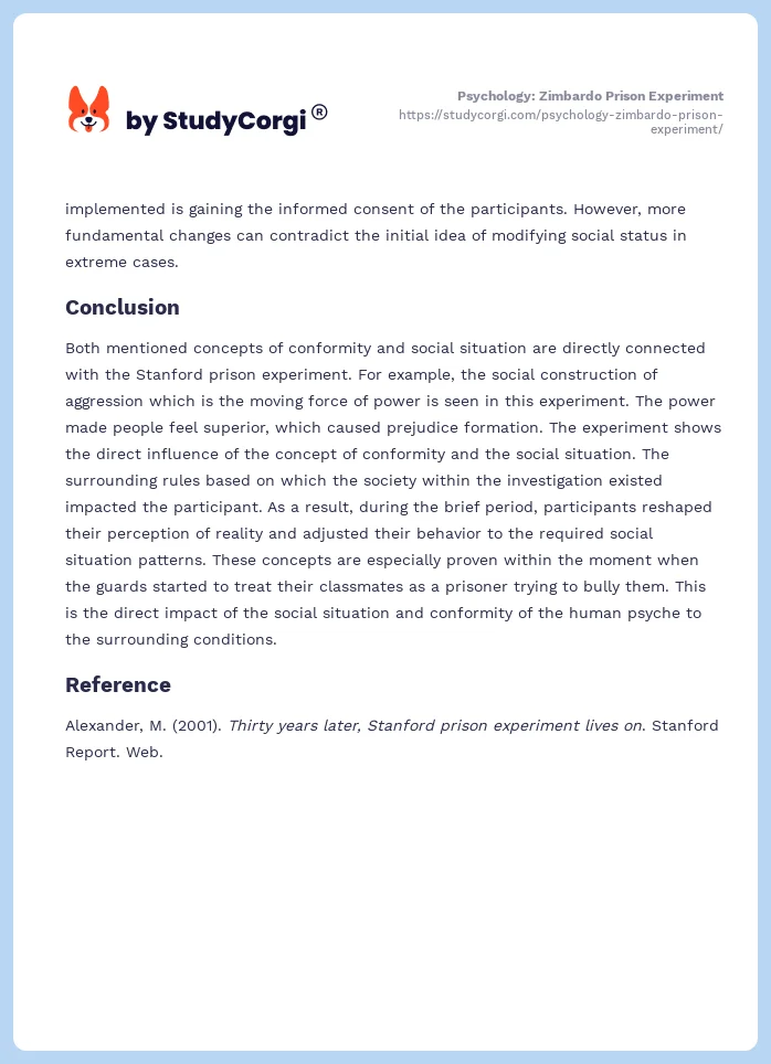Psychology: Zimbardo Prison Experiment. Page 2