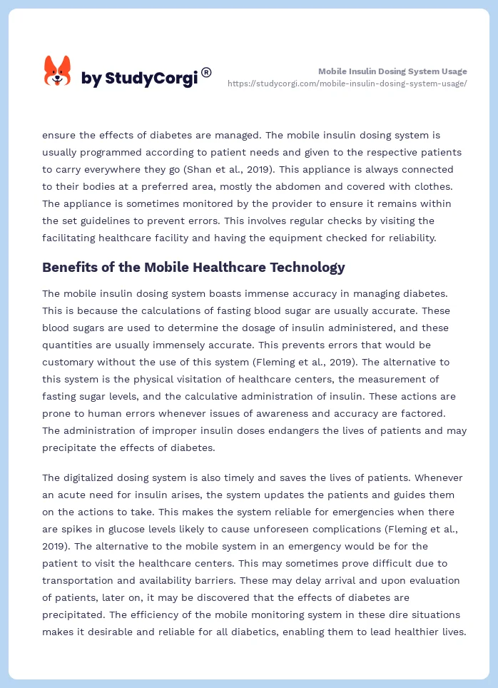 Mobile Insulin Dosing System Usage. Page 2