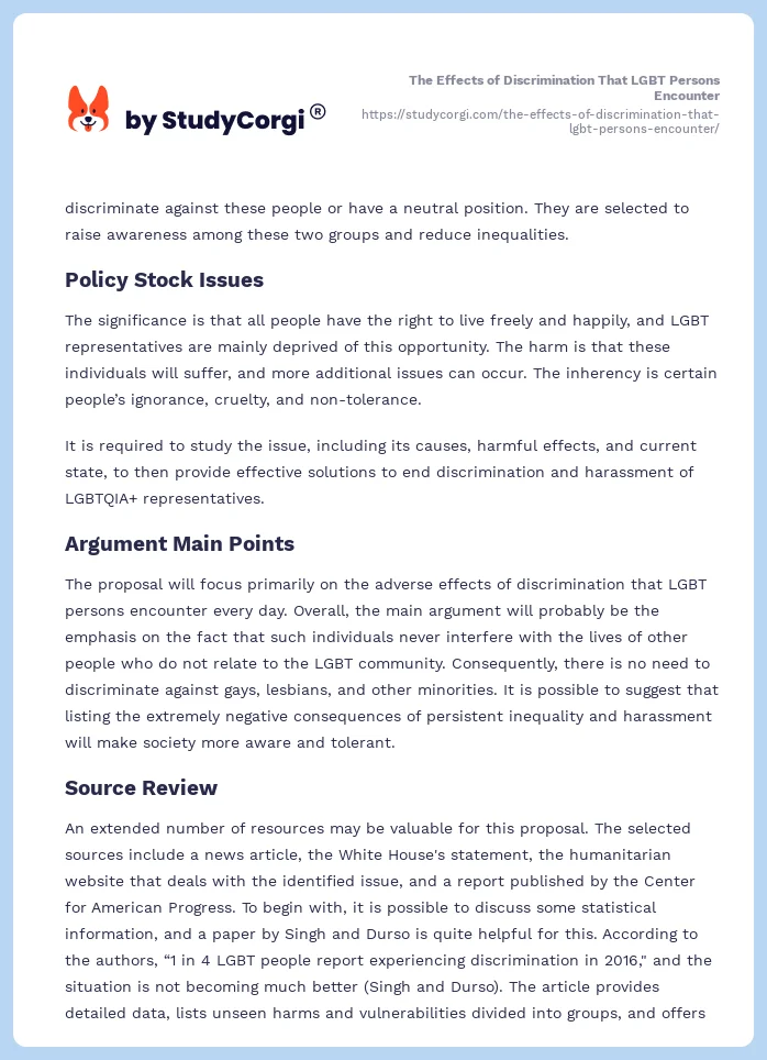 The Effects of Discrimination That LGBT Persons Encounter. Page 2