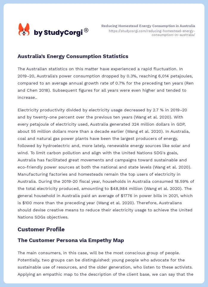 Reducing Homestead Energy Consumption in Australia. Page 2