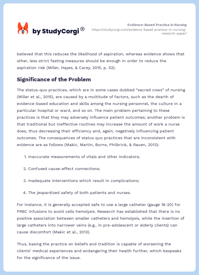 Evidence-Based Practice in Nursing. Page 2