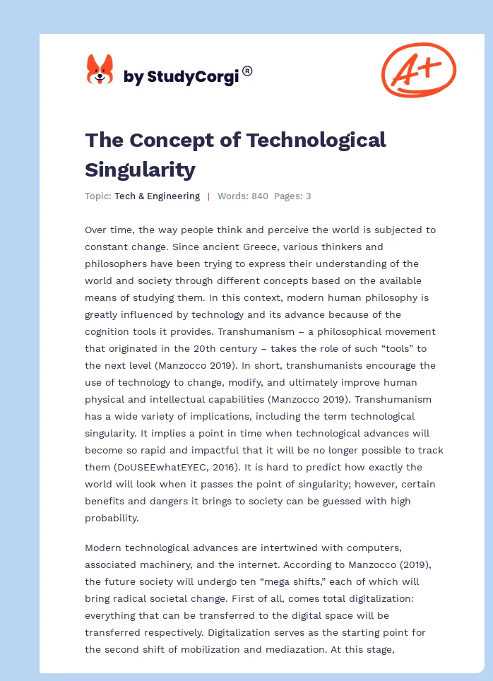 The Concept of Technological Singularity. Page 1