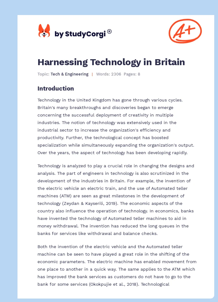 Harnessing Technology in Britain. Page 1