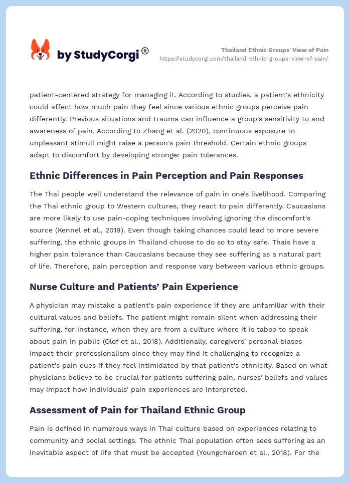 Thailand Ethnic Groups' View of Pain. Page 2