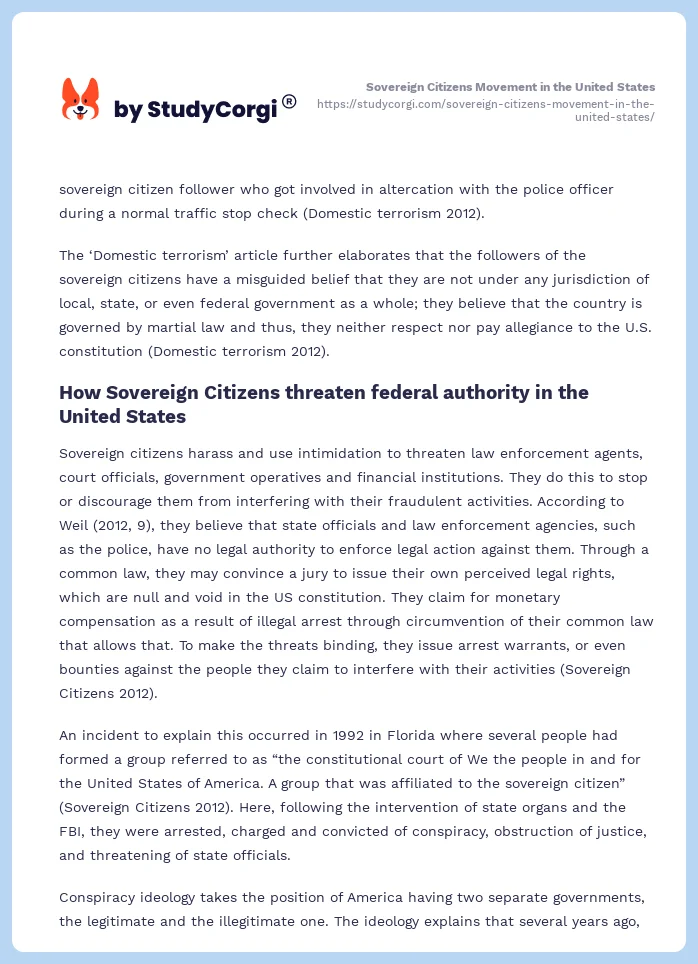 Sovereign Citizens Movement in the United States. Page 2