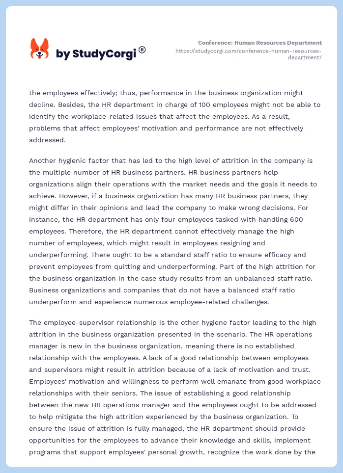 Conference: Human Resources Department. Page 2