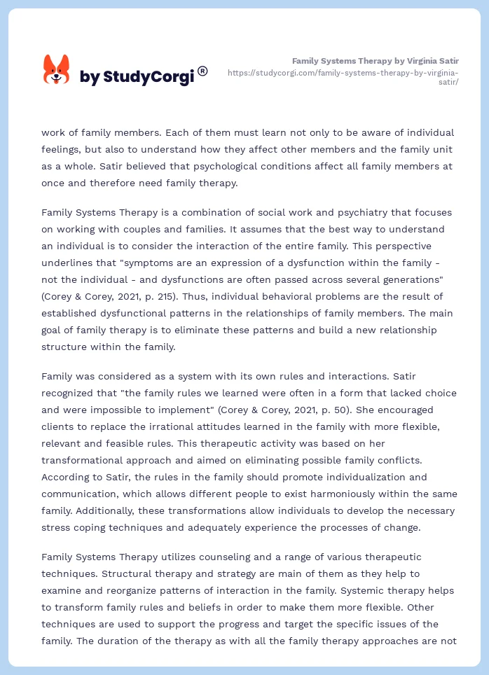 Family Systems Therapy by Virginia Satir. Page 2