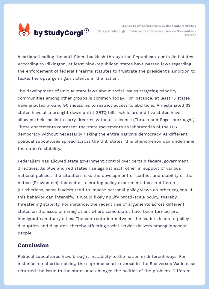 Aspects of Federalism in the United States. Page 2