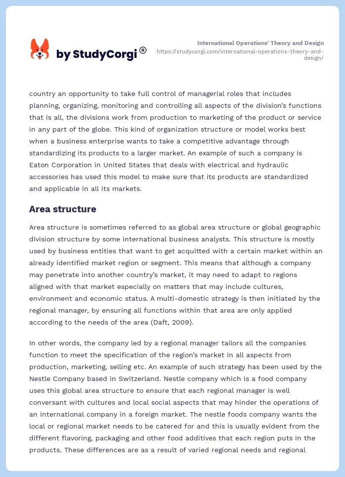 International Operations' Theory and Design. Page 2