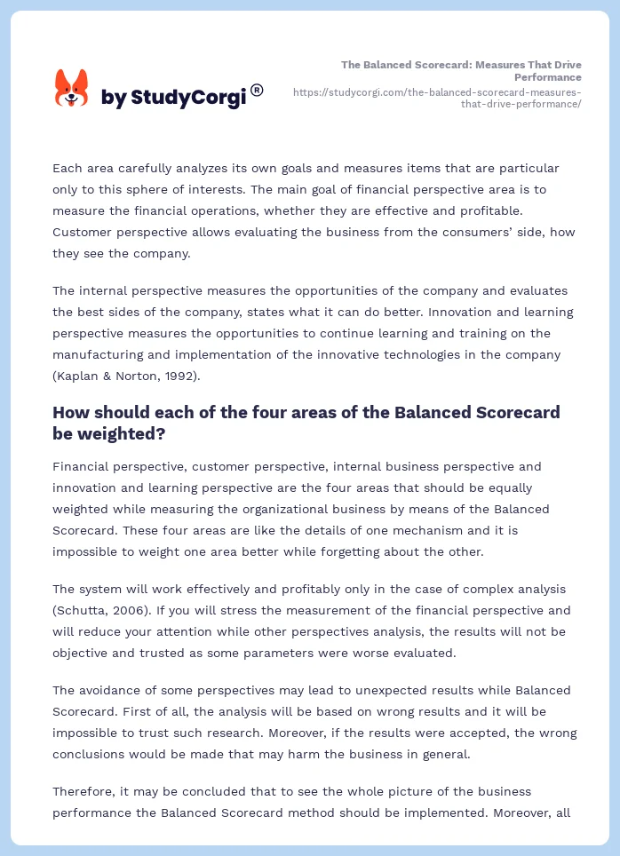 The Balanced Scorecard: Measures That Drive Performance. Page 2